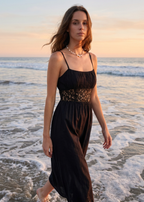 Octavia Cotton Dress Black