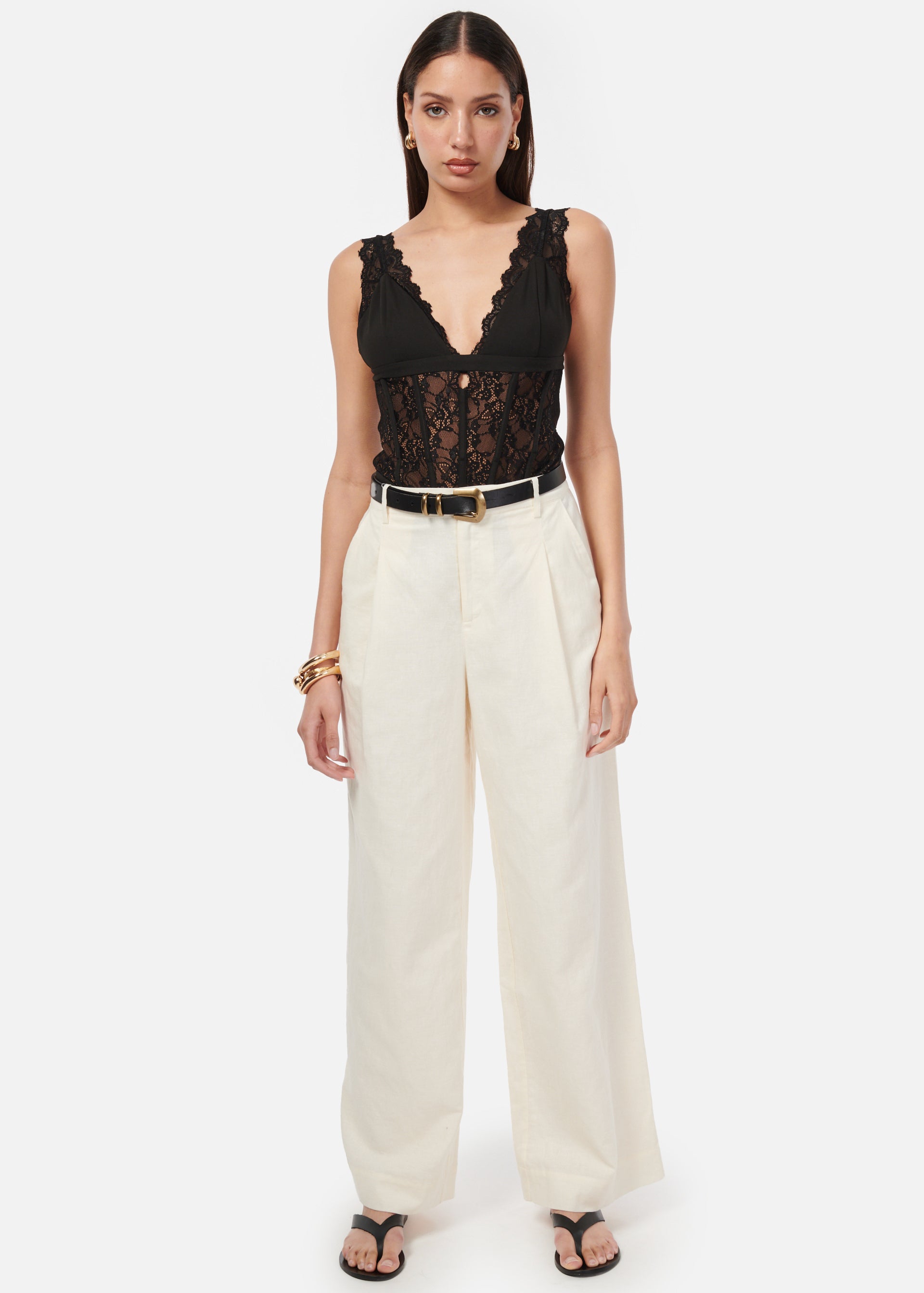 Cadiz Wide Leg Pant Ceramic