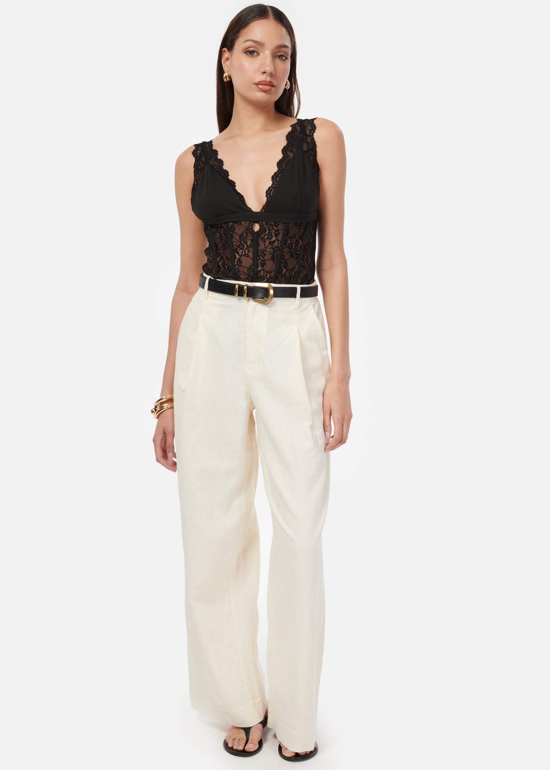 Cadiz Wide Leg Pant Ceramic