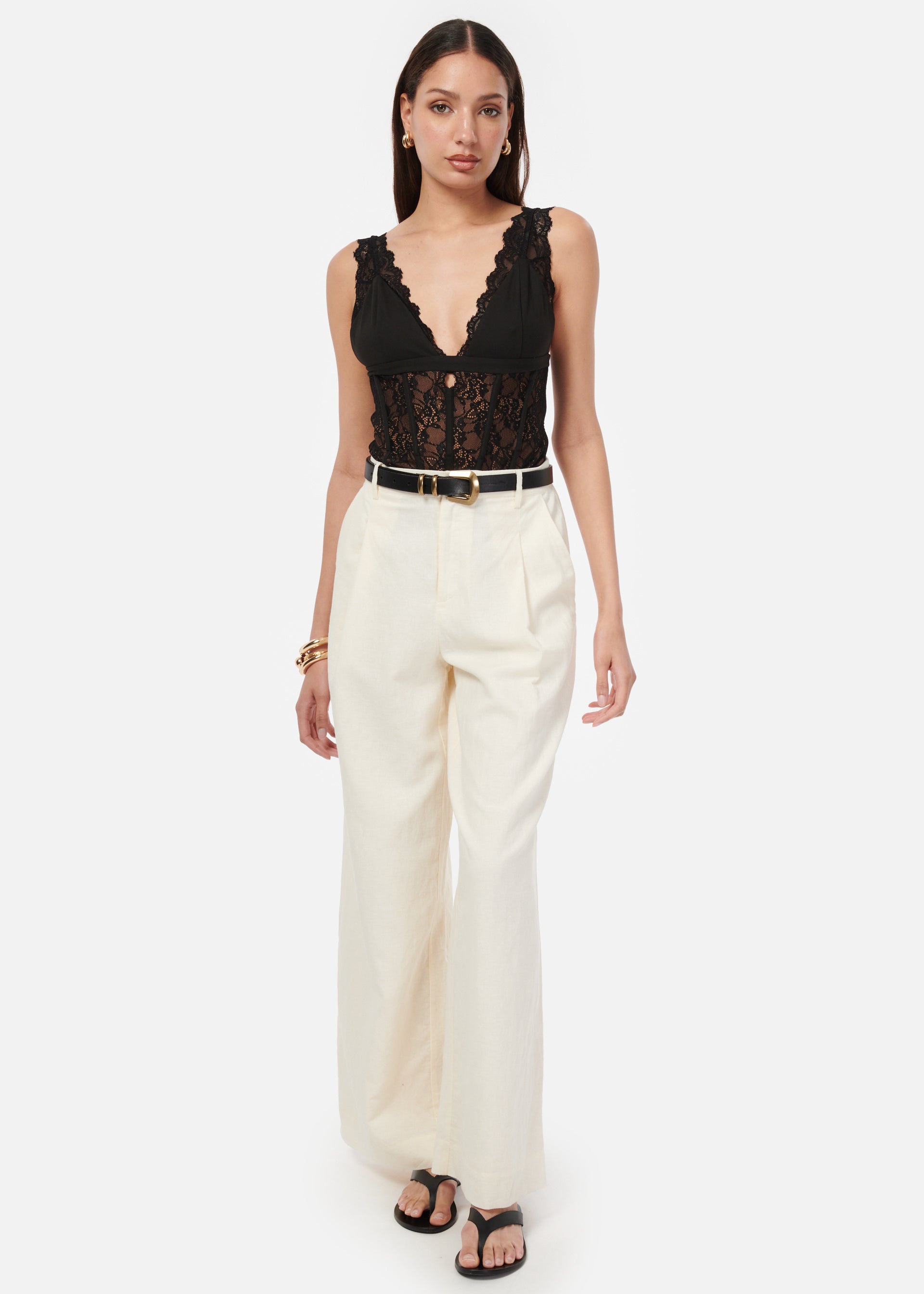 Cadiz Wide Leg Pant Ceramic