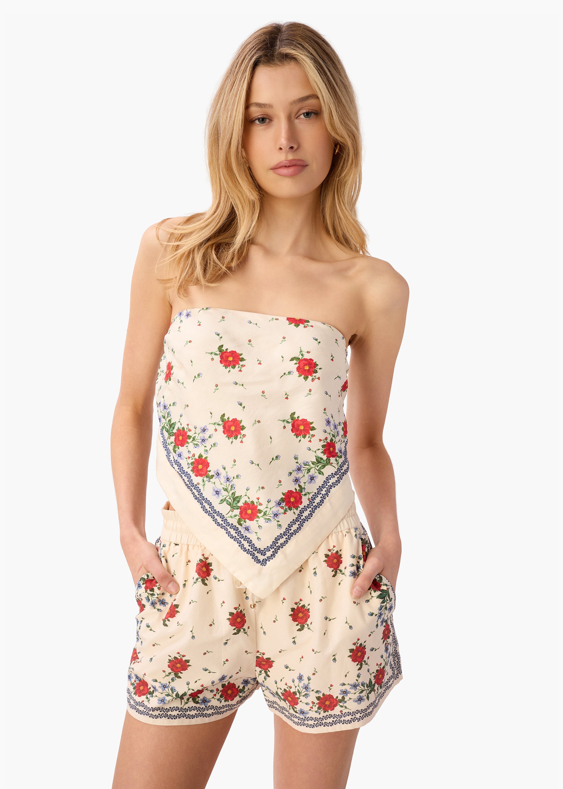 Juli Strapless Camisole Heirloom Bandana – CAMI NYC