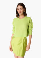 Lesley Cropped Sweater Key Lime