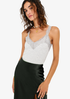 Lani Rib Knit Tank Heather Gray