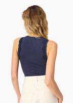 Rian Rib Knit Tank Harbor