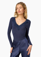 Rooney Rib Knit Top Harbor