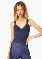 Lani Rib Knit Tank Harbor