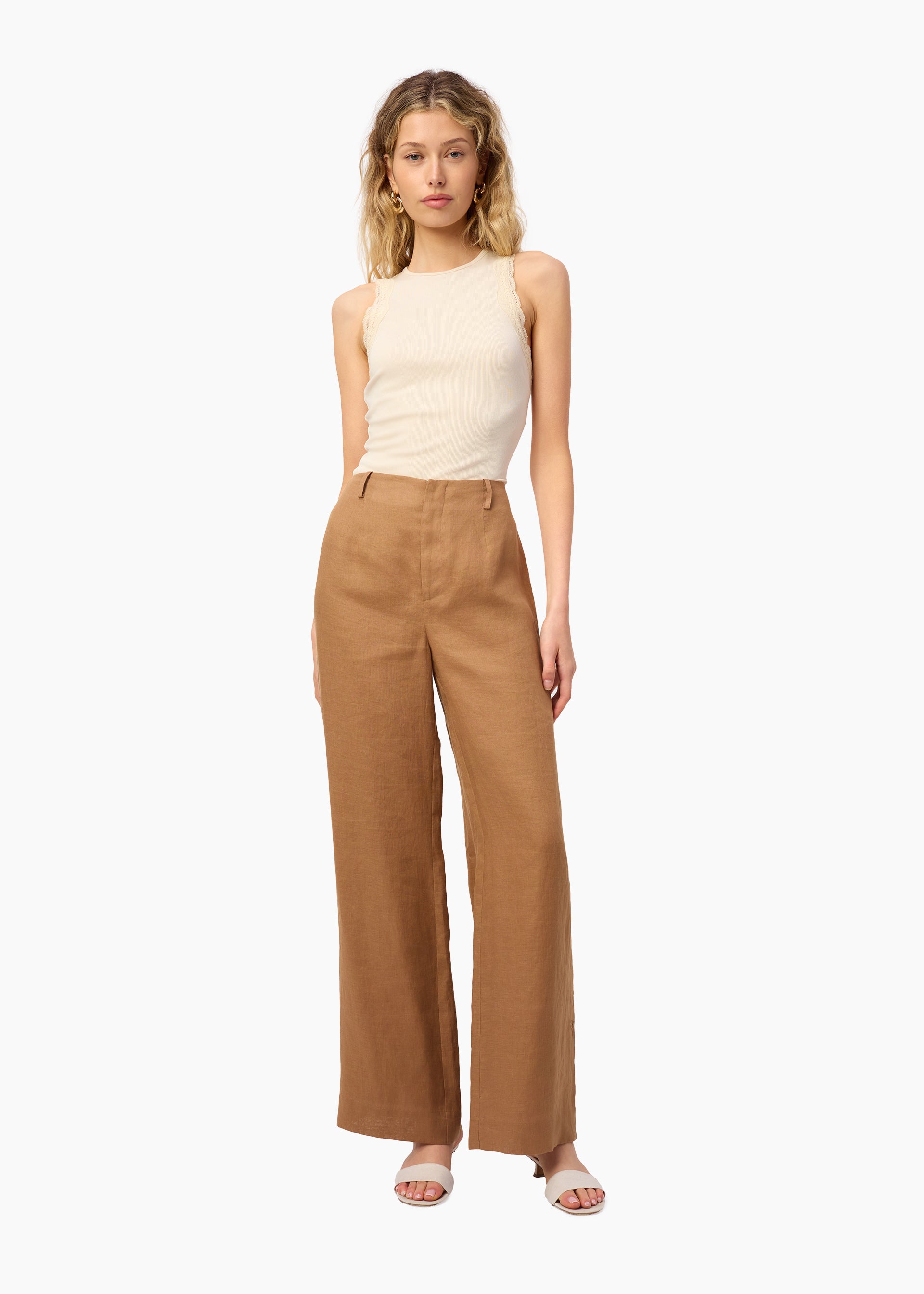 Iracemi High Rise Linen Pant Butterscotch