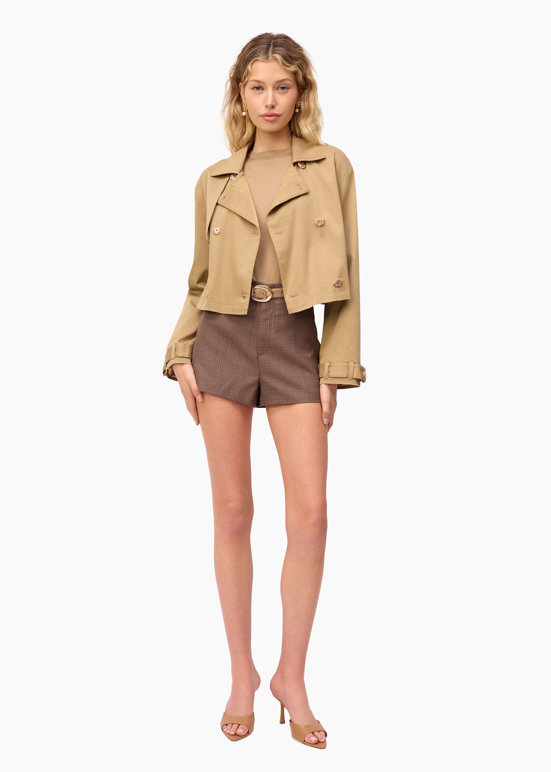 Evans Cropped Trench Miso