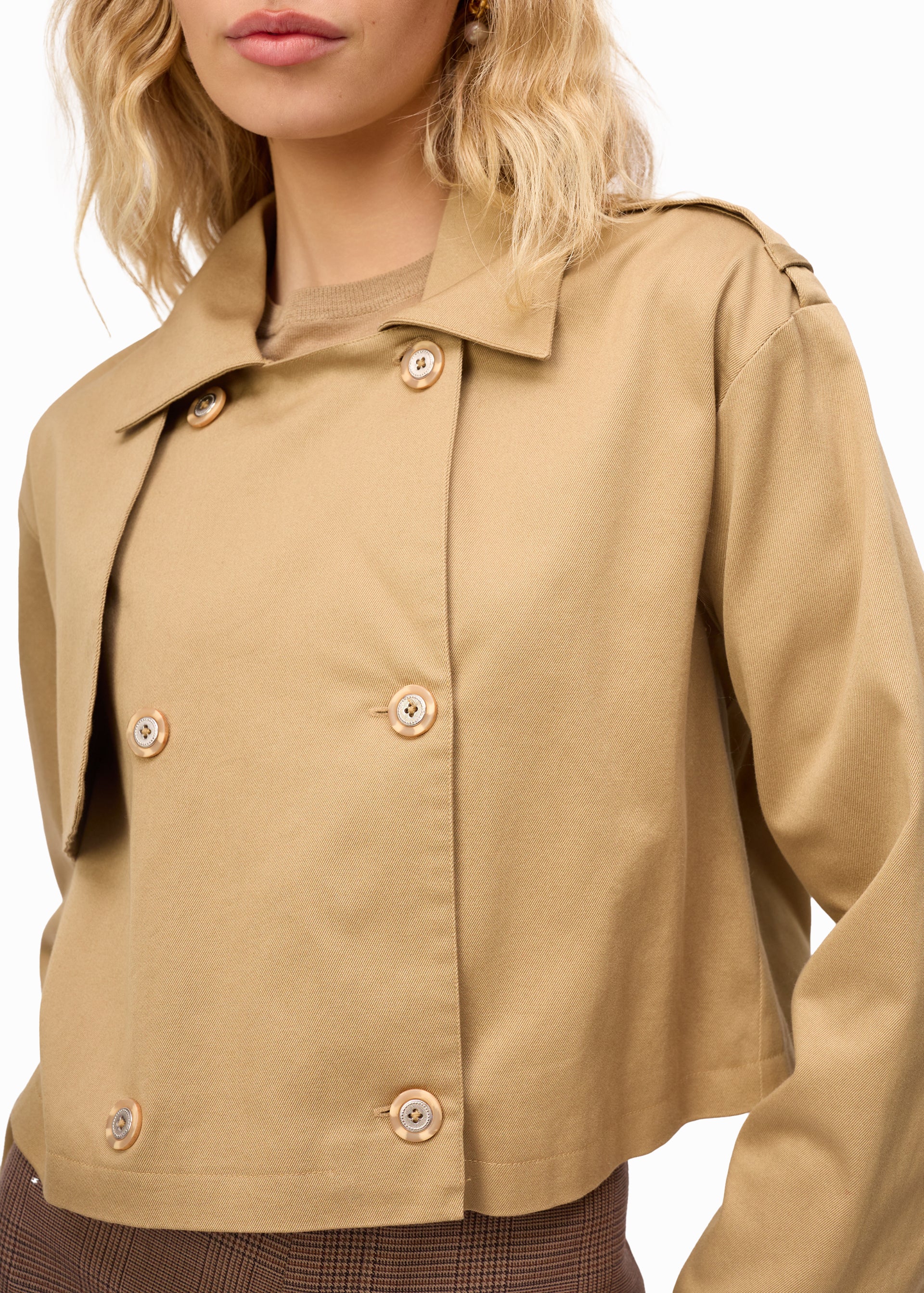 Evans Cropped Trench Miso