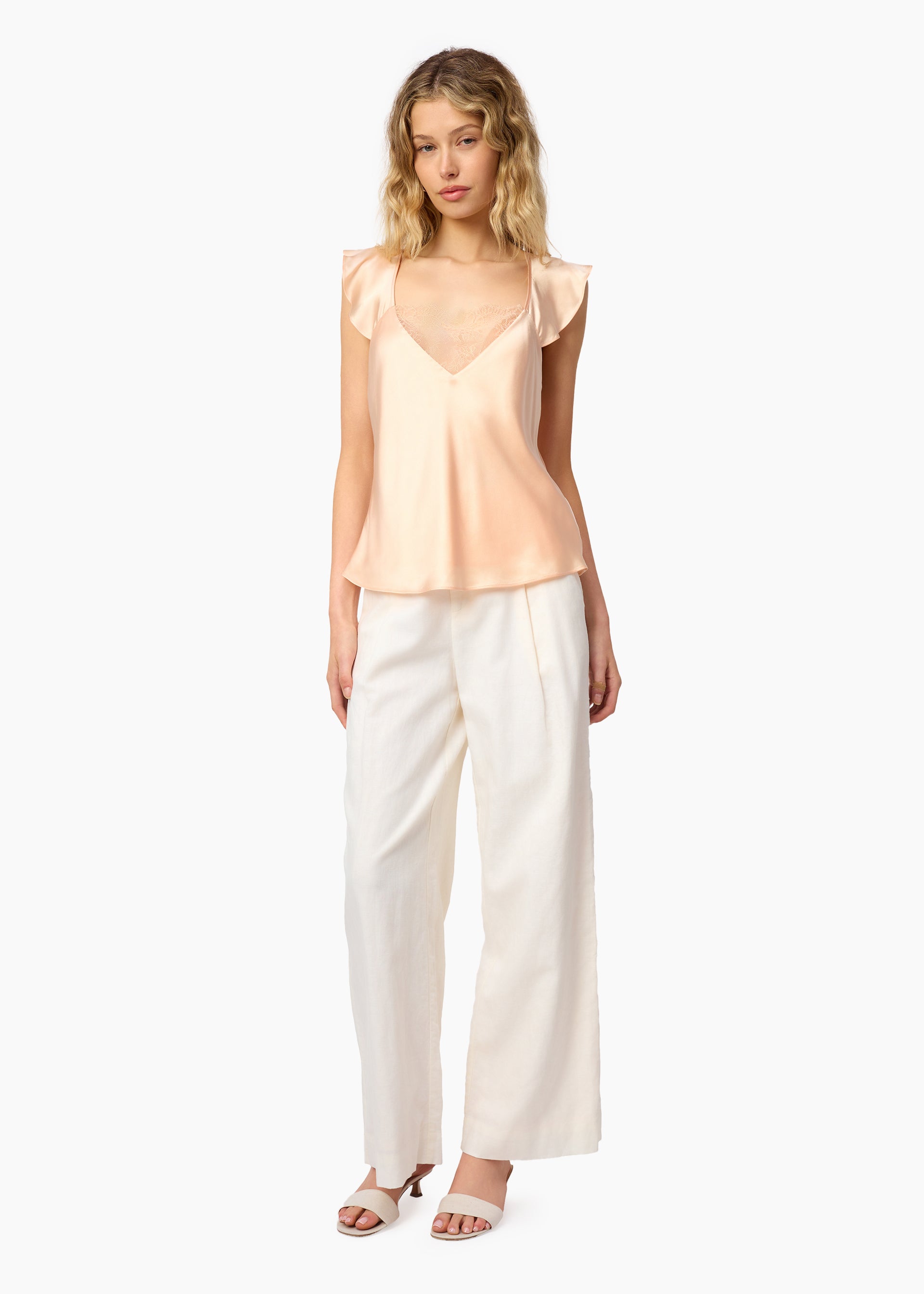 Cadiz Wide Leg Pant Cream