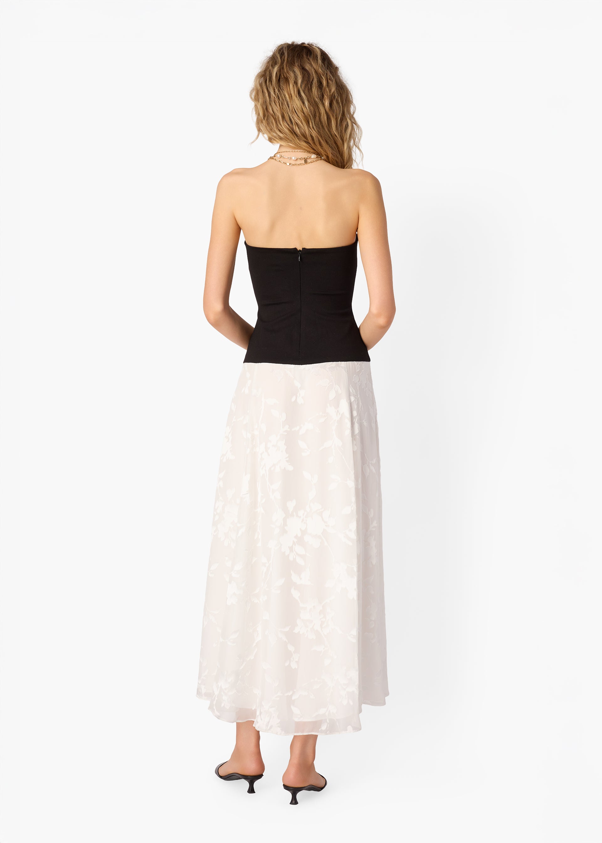 Almira Strapless Dress Black/Macadamia