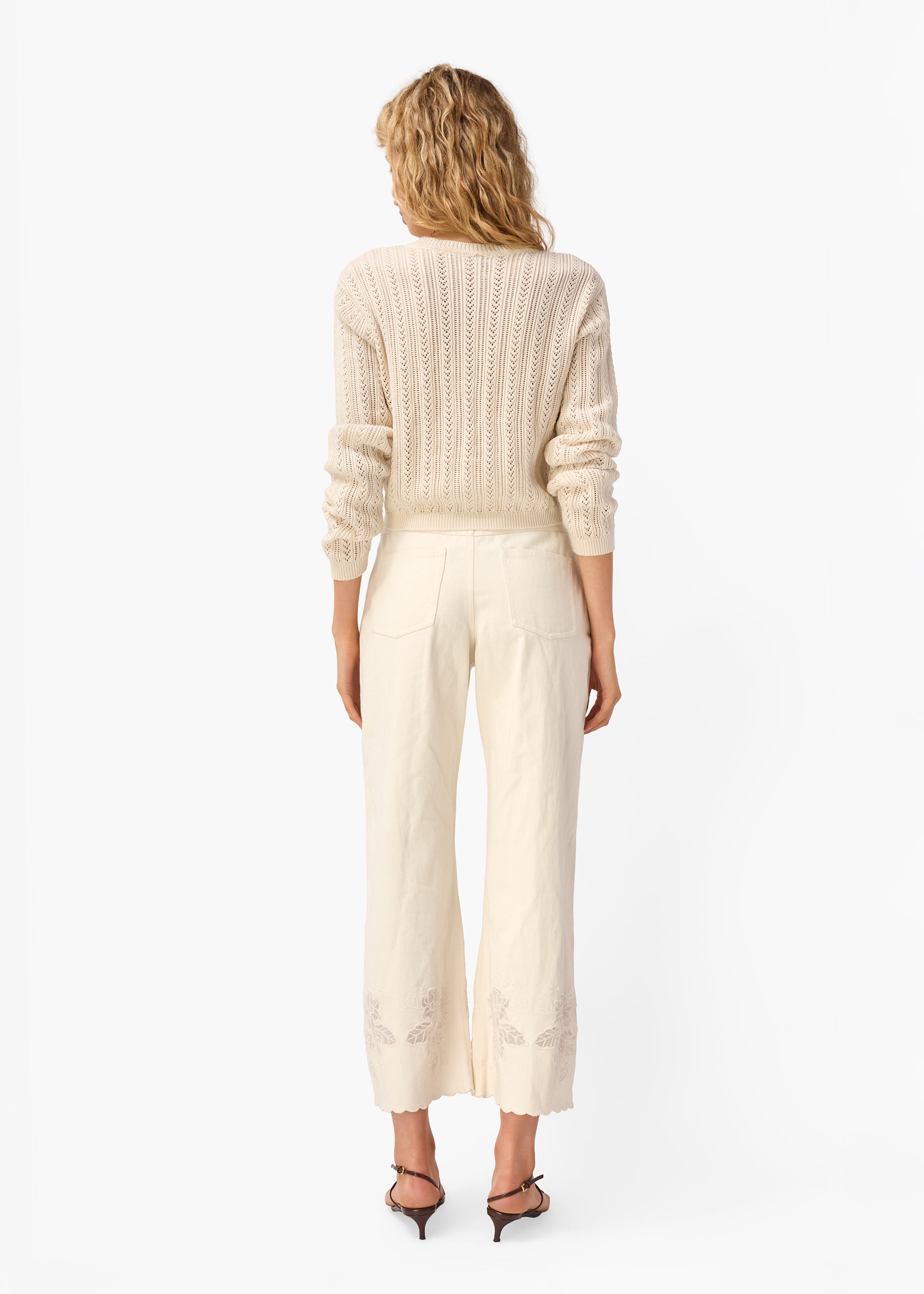 Dresden Cropped Cardigan Macadamia