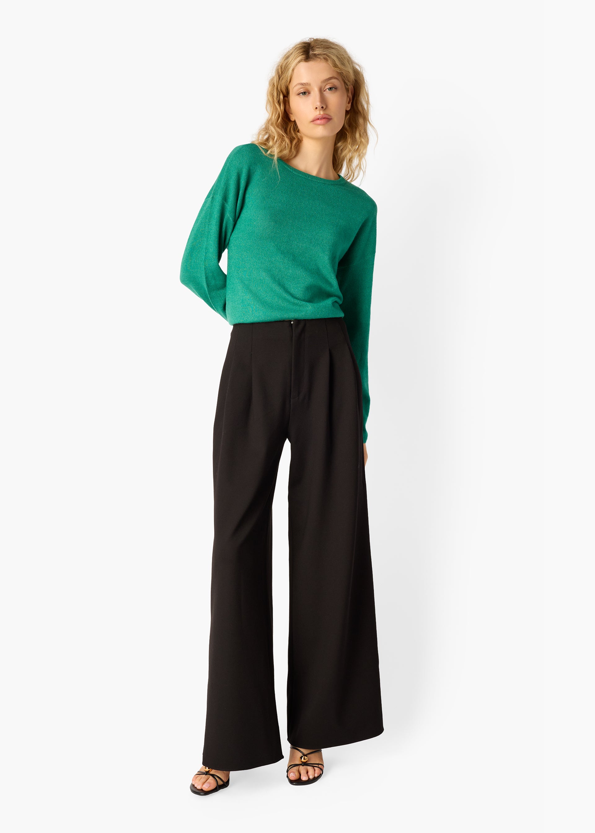 Leith Wool Cashmere Blend Sweater Verdant