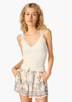 Lani Rib Knit Tank White