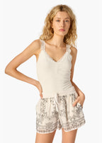 Lani Rib Knit Tank White