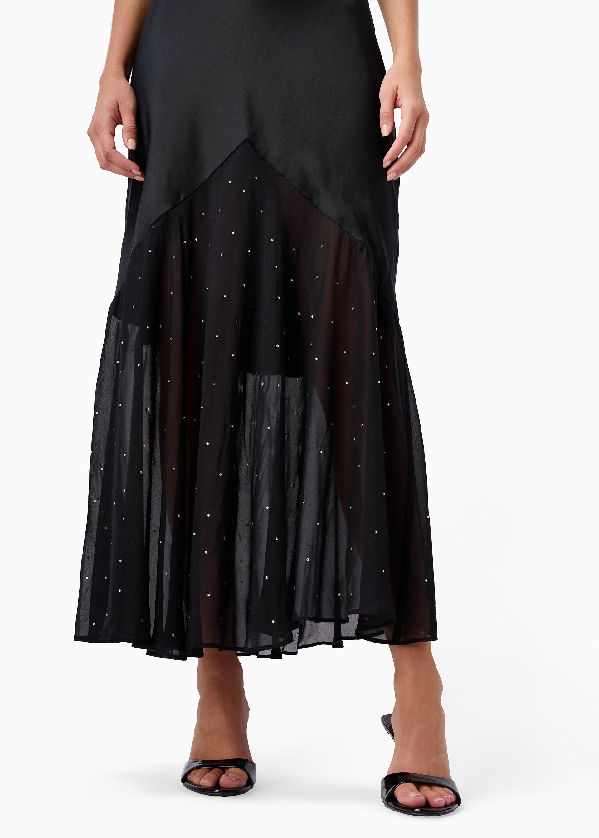 black summer casual dress Laundry by Shelli Segal Black Silk Ruffle Ribbon Bodice Strapless Tea – Le  Prix Fashion & Consulting main image 1