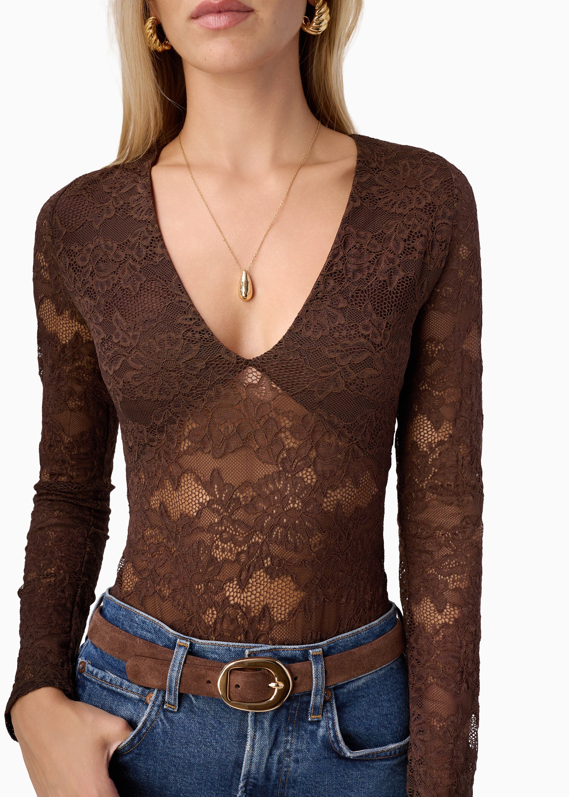 Nami Lace Bodysuit Sable – CAMI NYC Nami Lace Bodysuit Sable – CAMI NYC