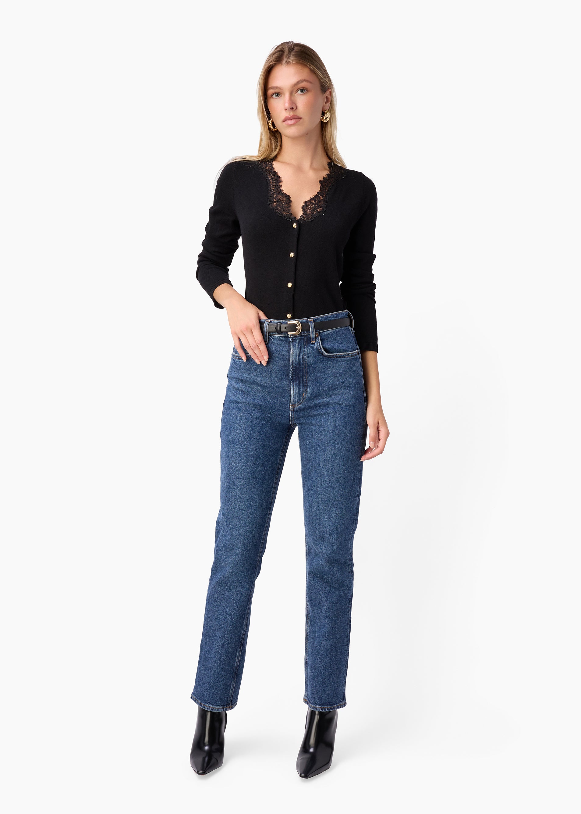 Eirene Lightweiight Knit Cardigan Black