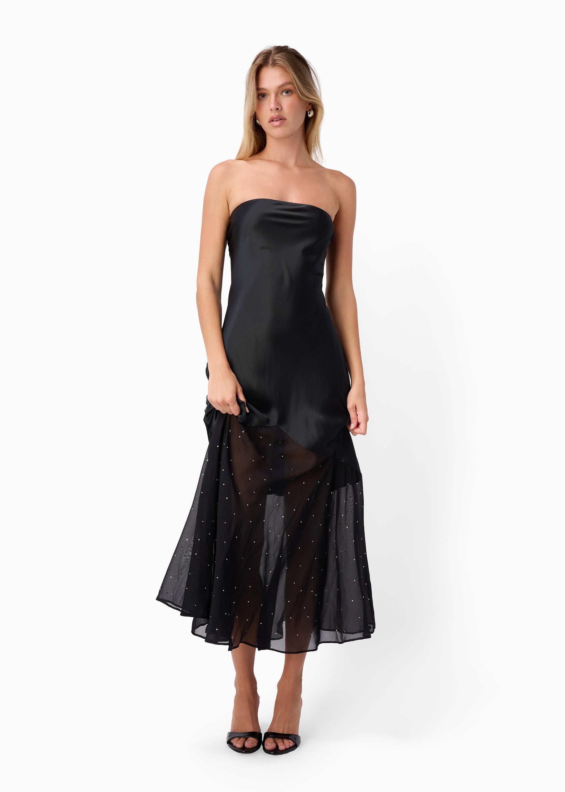 Maristela Strapless Dress Black CAMI NYC Maristela Strapless Dress Black CAMI NYC