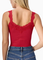 Lani Rib Knit Tank Poppy