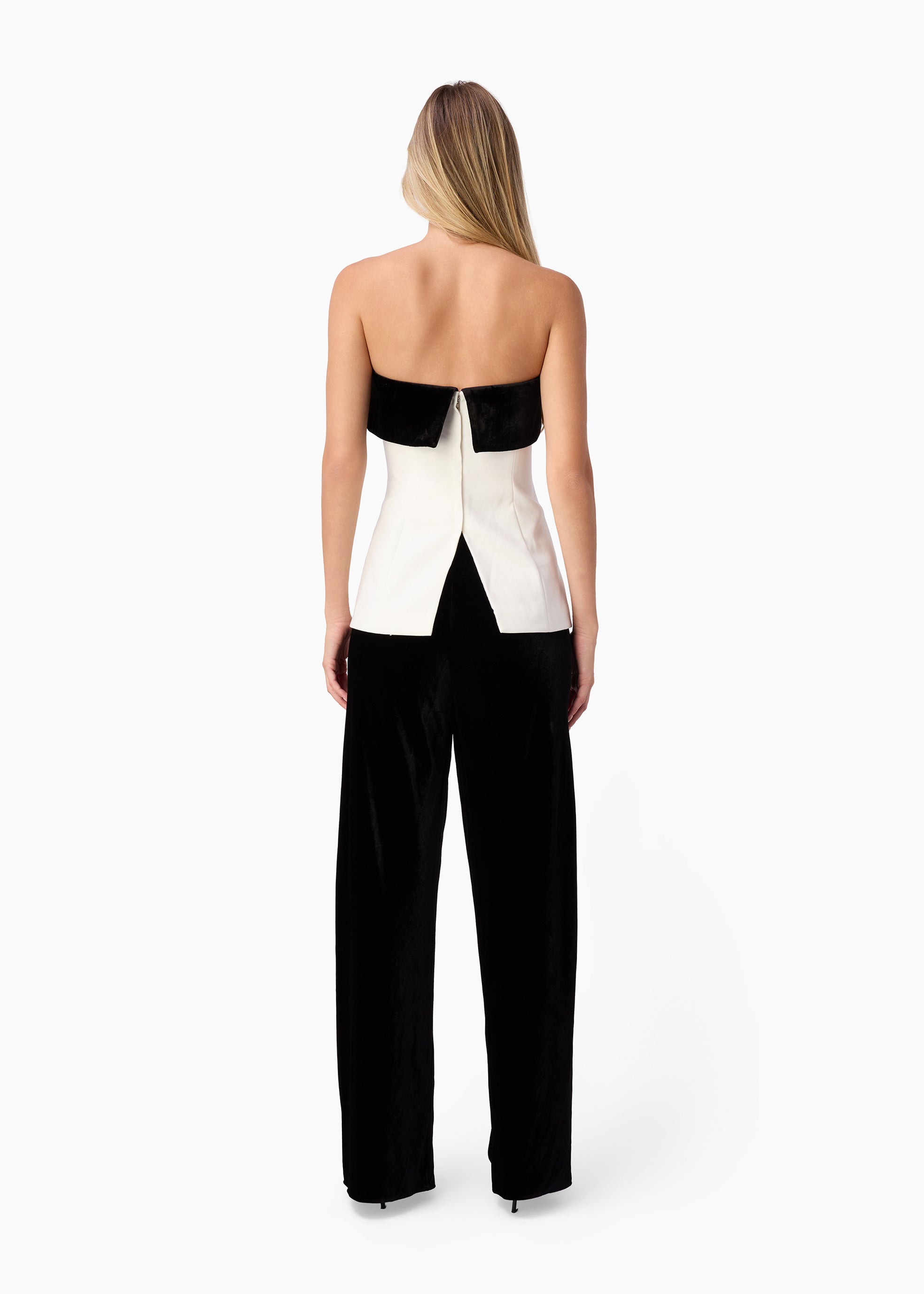 Bristol Mid Rise Velvet Pant Black
