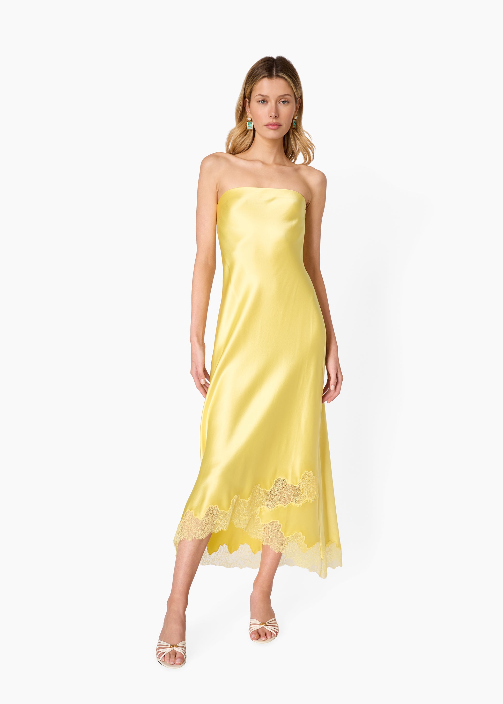 CAMI NYC Alexandria Strapless Dress in Yellow
