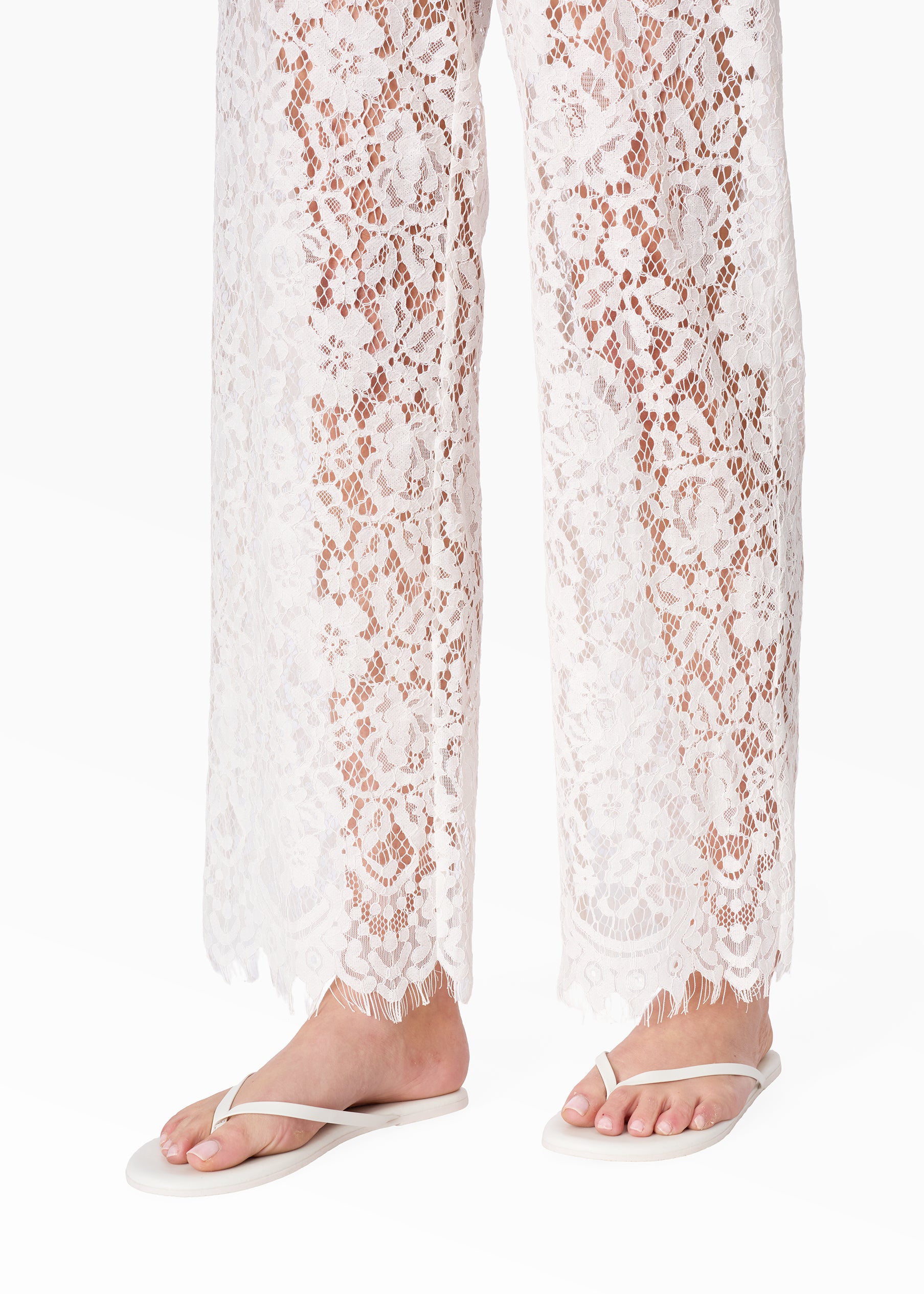 Minerva Lace Pant White – CAMI NYC