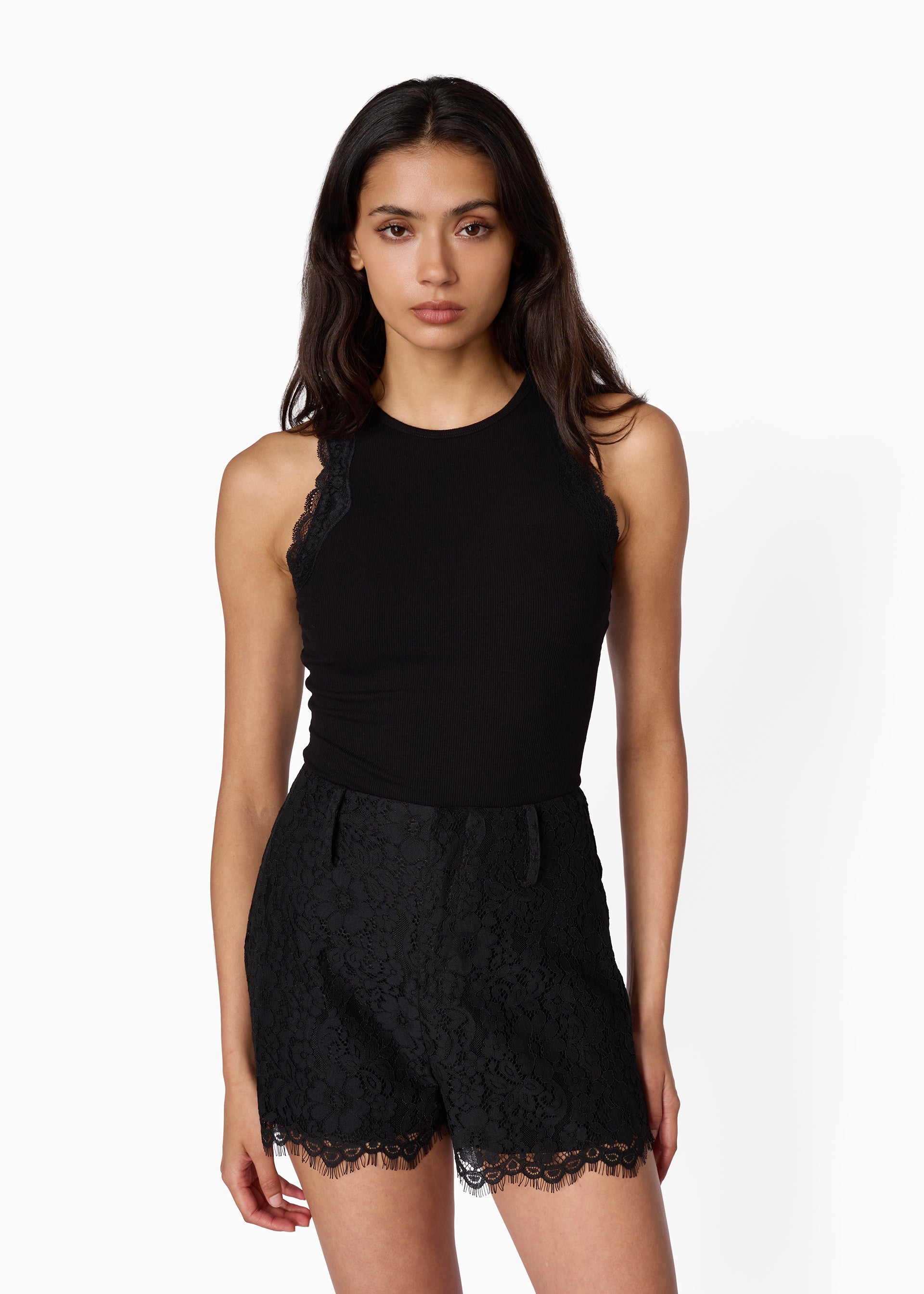 Rian Rib Knit Tank Black – CAMI NYC