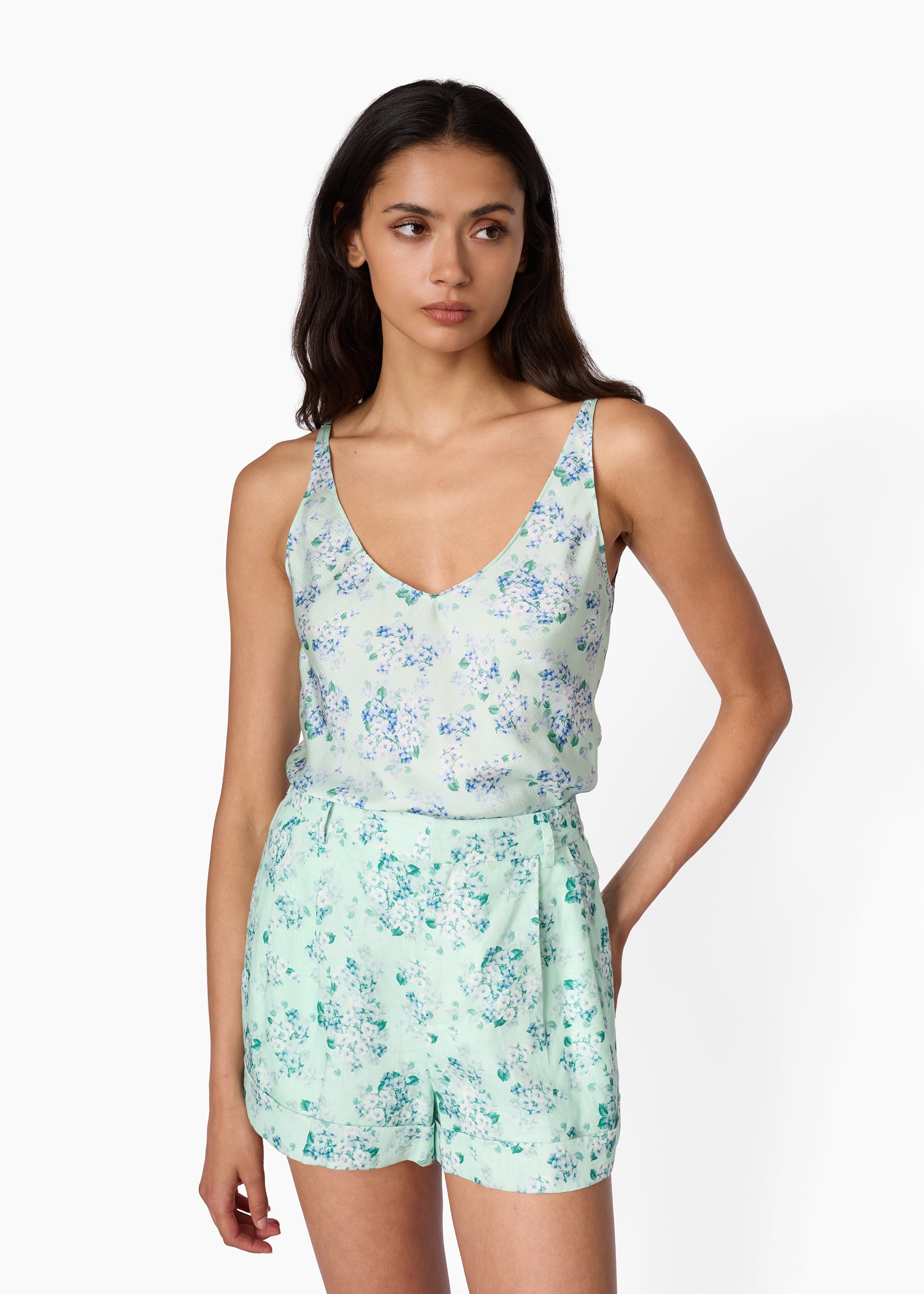 Rory Hammered Camisole Climbing Hydrangea – CAMI NYC
