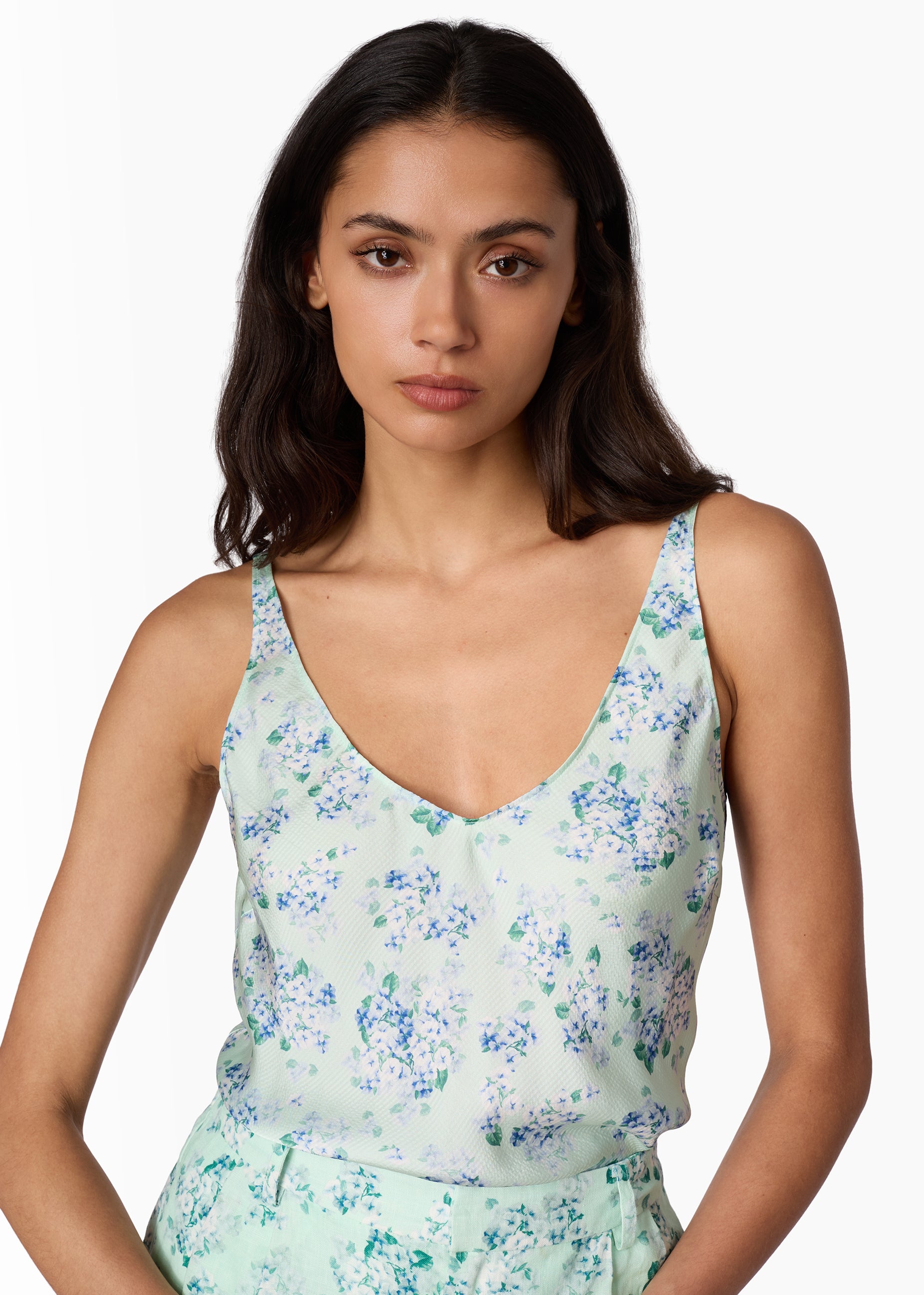 Rory Hammered Camisole Climbing Hydrangea – CAMI NYC