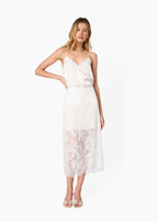 Racer Charmeuse Camisole White