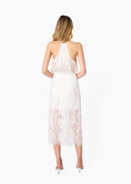Racer Charmeuse Camisole White