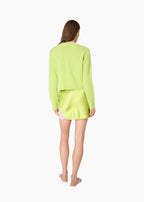 Pavitt Silk Mini Skirt Key Lime