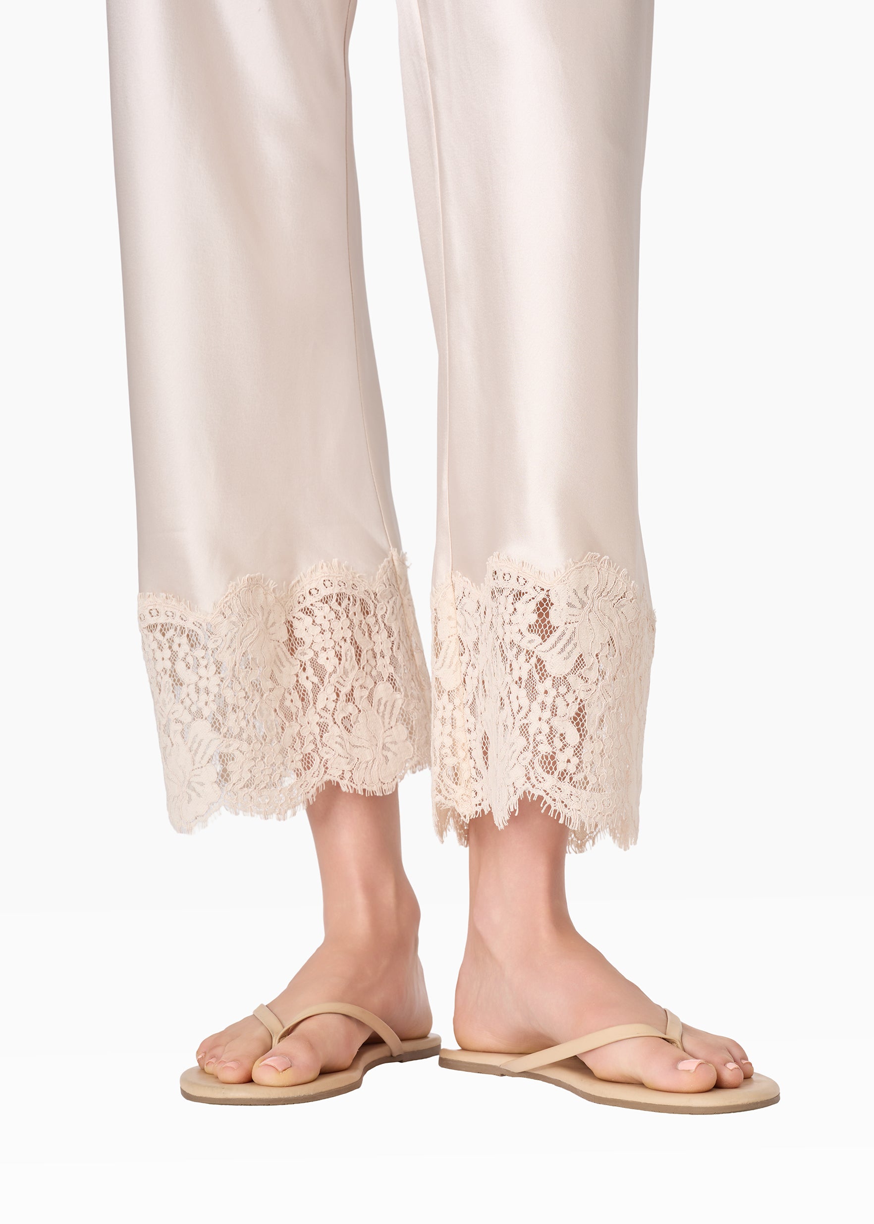 Bristol Mid Rise Lace Pant Oat – CAMI NYC