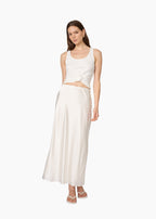 Yasmeen Rib Knit Top White