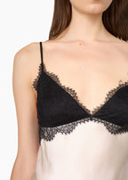 Hilda Silk Camisole Oat/Black