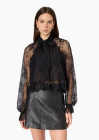 Cillian Genuine Leather Mini Skirt Black