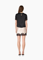 Marguerite Silk Top Black