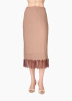 Sharon Midi Skirt Brown Gingham