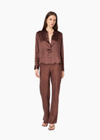 Bristol Mid Rise Jacquard Pant Umber