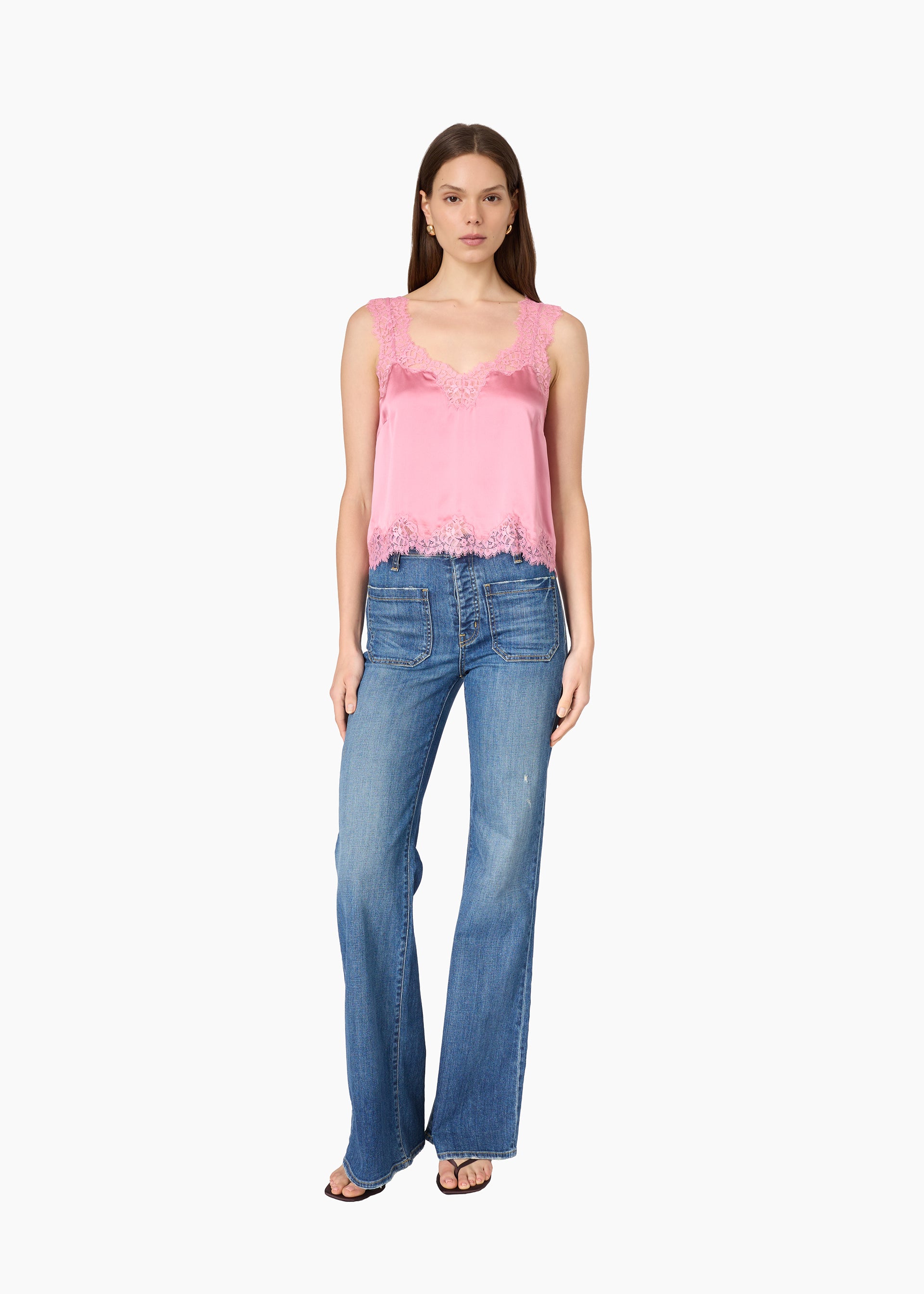 Tony Silk Camisole Pink Ribbon – CAMI NYC