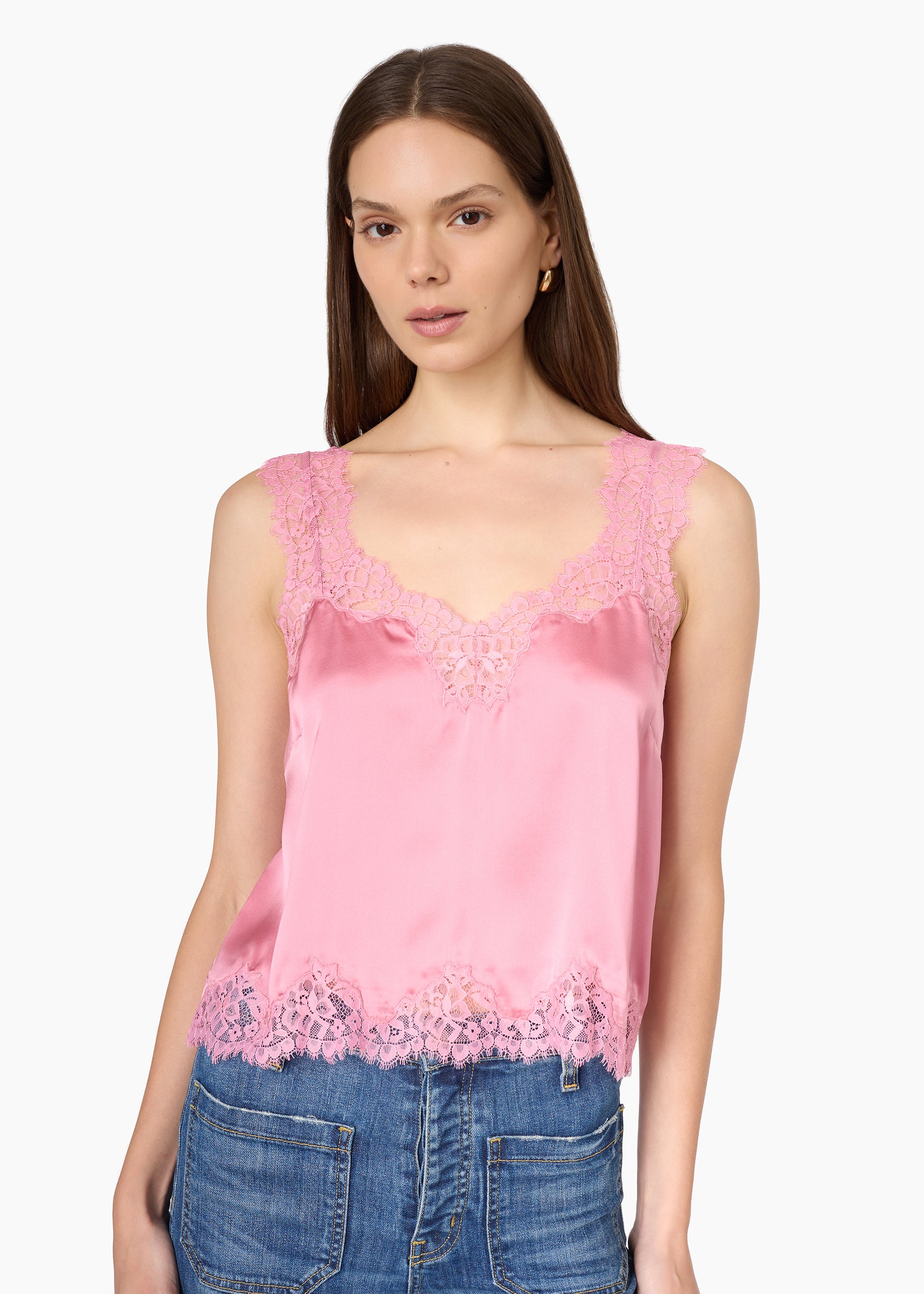 Tony Silk Camisole Pink Ribbon – CAMI NYC