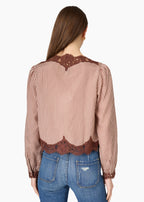 Yuri Blouse Brown Gingham