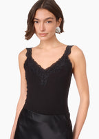 Lani Rib Knit Tank Black