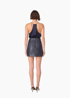 Racer Charmeuse Camisole Navy