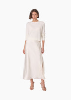 Guynan Silk Maxi Skirt Macadamia