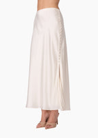 Guynan Silk Maxi Skirt Macadamia