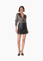 Crosby Silk Blouse Gunmetal