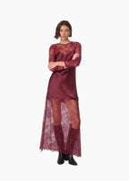 Beauregard Lace Maxi Dress Deep Plum