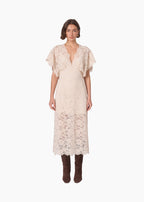 Avis Lace Maxi Dress Oat